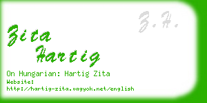 zita hartig business card